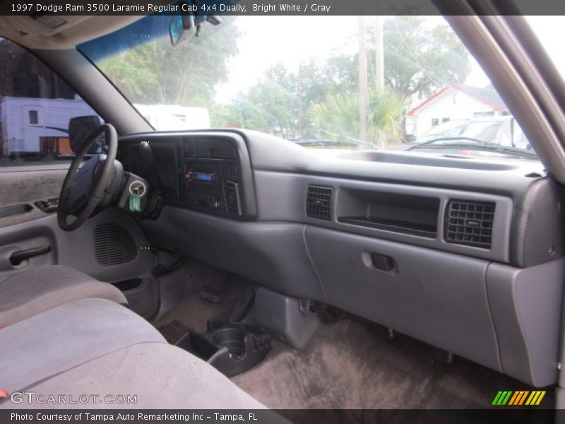Bright White / Gray 1997 Dodge Ram 3500 Laramie Regular Cab 4x4 Dually
