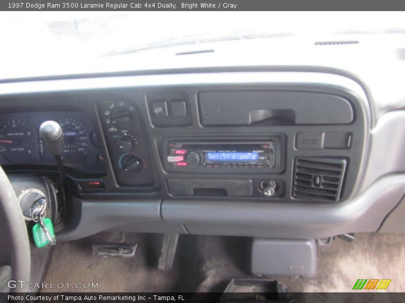 Bright White / Gray 1997 Dodge Ram 3500 Laramie Regular Cab 4x4 Dually