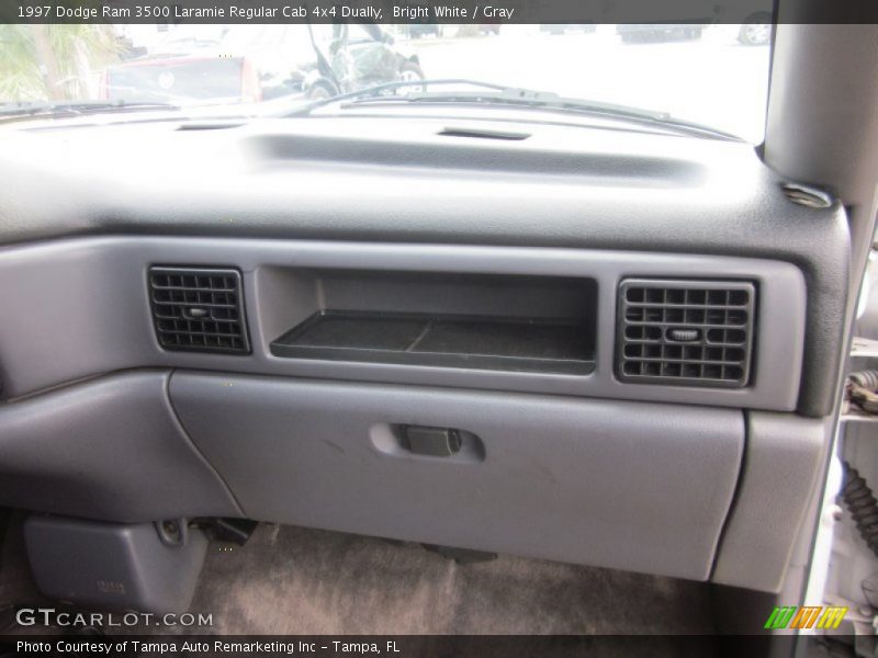 Bright White / Gray 1997 Dodge Ram 3500 Laramie Regular Cab 4x4 Dually