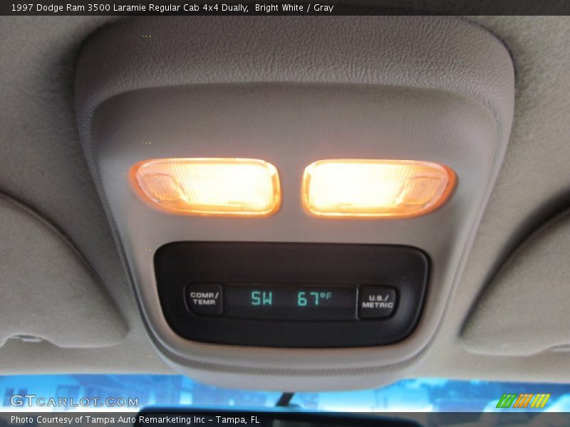 Bright White / Gray 1997 Dodge Ram 3500 Laramie Regular Cab 4x4 Dually