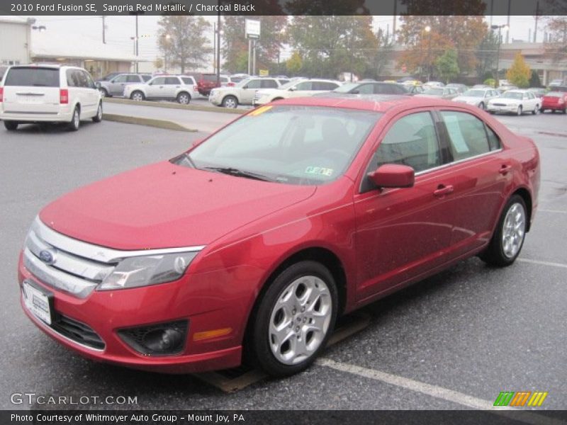 Sangria Red Metallic / Charcoal Black 2010 Ford Fusion SE