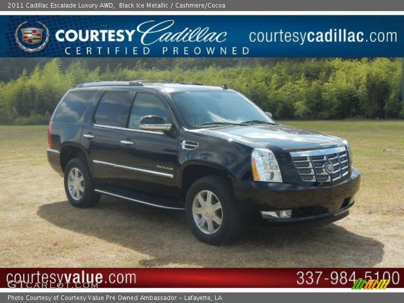 Black Ice Metallic / Cashmere/Cocoa 2011 Cadillac Escalade Luxury AWD