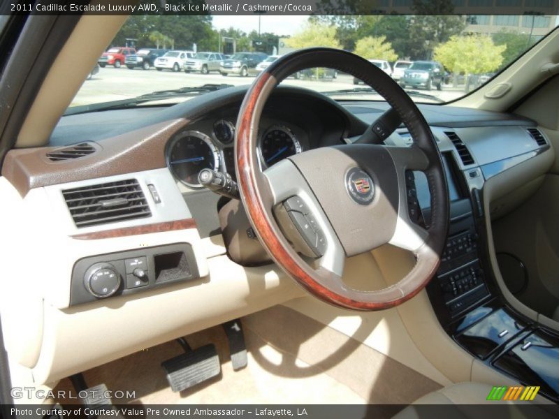 Black Ice Metallic / Cashmere/Cocoa 2011 Cadillac Escalade Luxury AWD