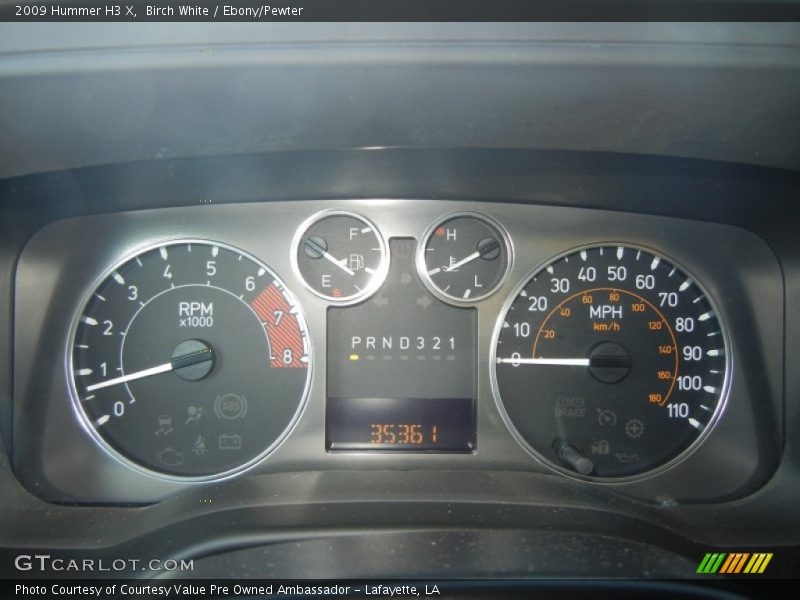 Birch White / Ebony/Pewter 2009 Hummer H3 X