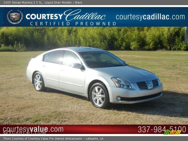 Liquid Silver Metallic / Black 2005 Nissan Maxima 3.5 SL