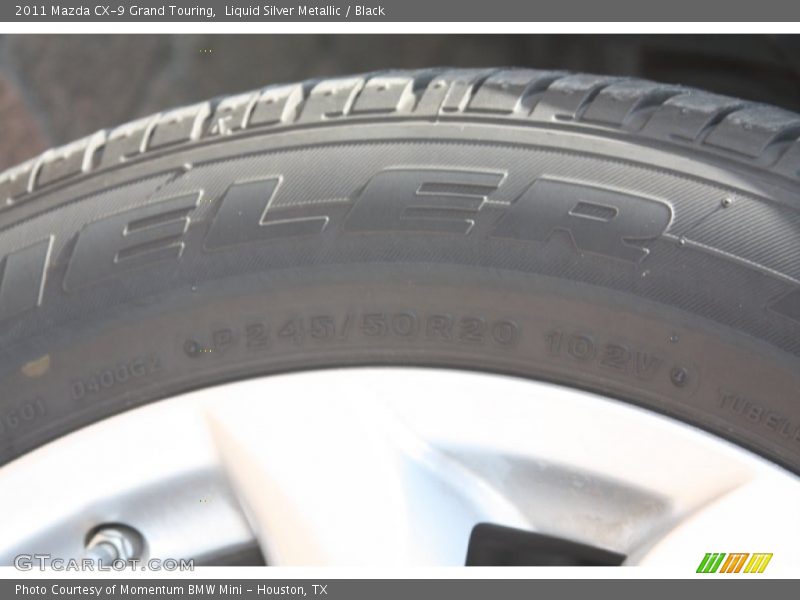 Liquid Silver Metallic / Black 2011 Mazda CX-9 Grand Touring