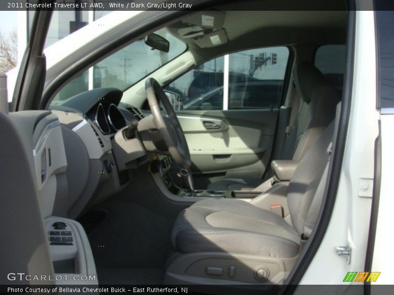 White / Dark Gray/Light Gray 2011 Chevrolet Traverse LT AWD