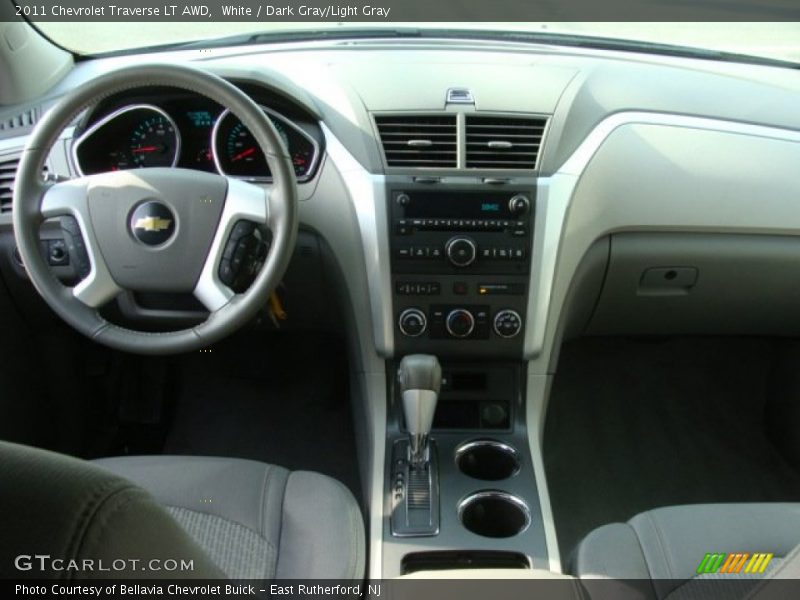 White / Dark Gray/Light Gray 2011 Chevrolet Traverse LT AWD