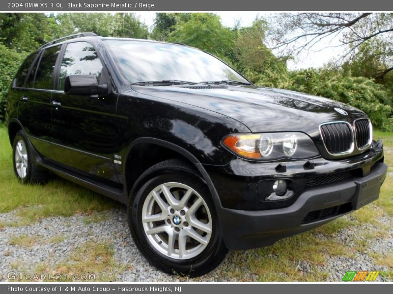 Black Sapphire Metallic / Beige 2004 BMW X5 3.0i