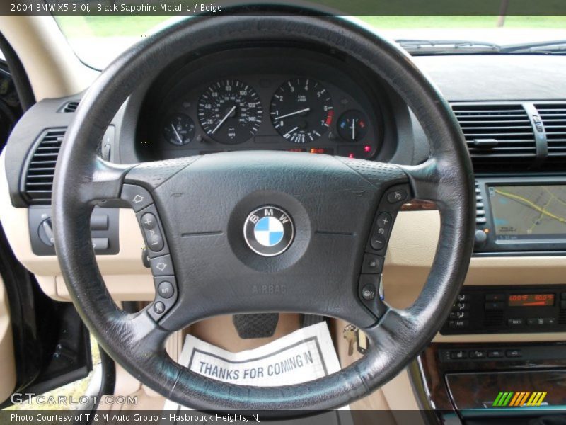 Black Sapphire Metallic / Beige 2004 BMW X5 3.0i