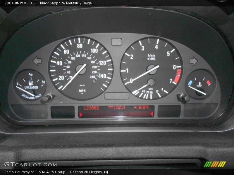 Black Sapphire Metallic / Beige 2004 BMW X5 3.0i