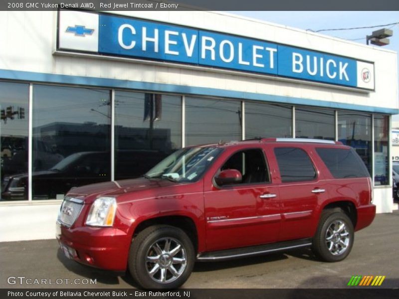 Red Jewel Tintcoat / Ebony 2008 GMC Yukon Denali AWD