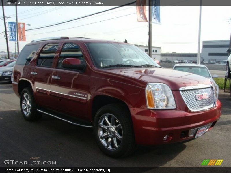 Red Jewel Tintcoat / Ebony 2008 GMC Yukon Denali AWD