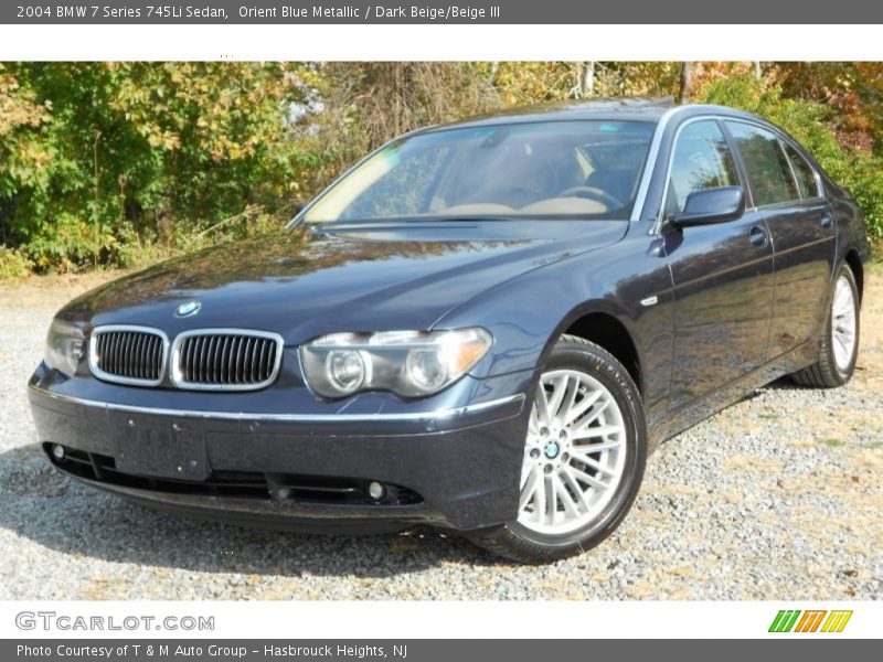 Orient Blue Metallic / Dark Beige/Beige III 2004 BMW 7 Series 745Li Sedan