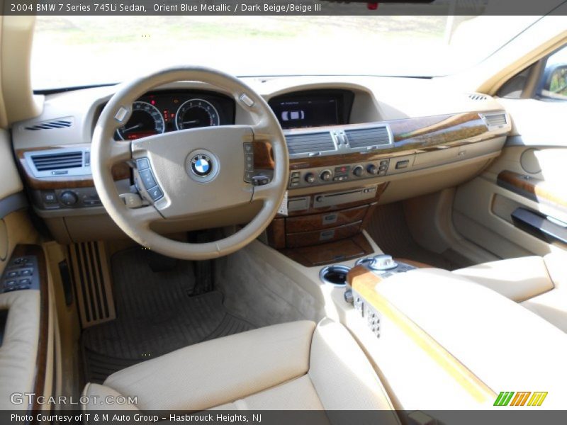 Orient Blue Metallic / Dark Beige/Beige III 2004 BMW 7 Series 745Li Sedan
