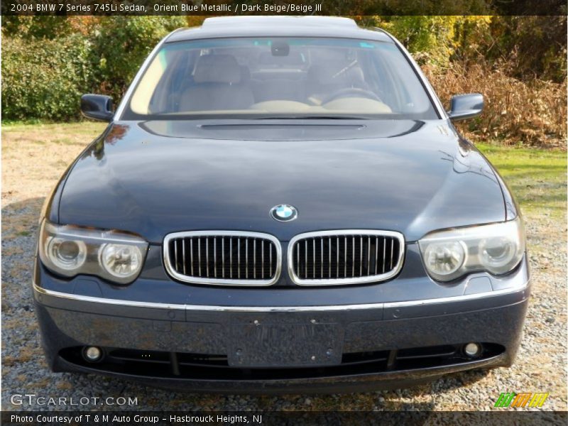Orient Blue Metallic / Dark Beige/Beige III 2004 BMW 7 Series 745Li Sedan