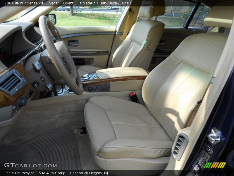 Orient Blue Metallic / Dark Beige/Beige III 2004 BMW 7 Series 745Li Sedan