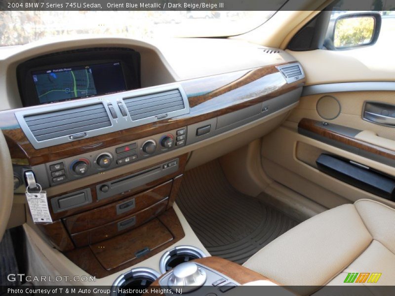 Orient Blue Metallic / Dark Beige/Beige III 2004 BMW 7 Series 745Li Sedan