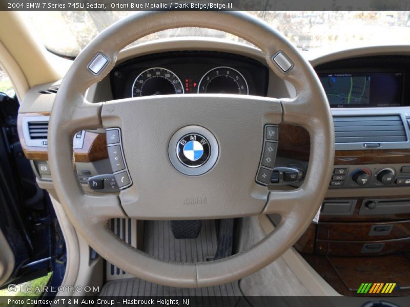 Orient Blue Metallic / Dark Beige/Beige III 2004 BMW 7 Series 745Li Sedan