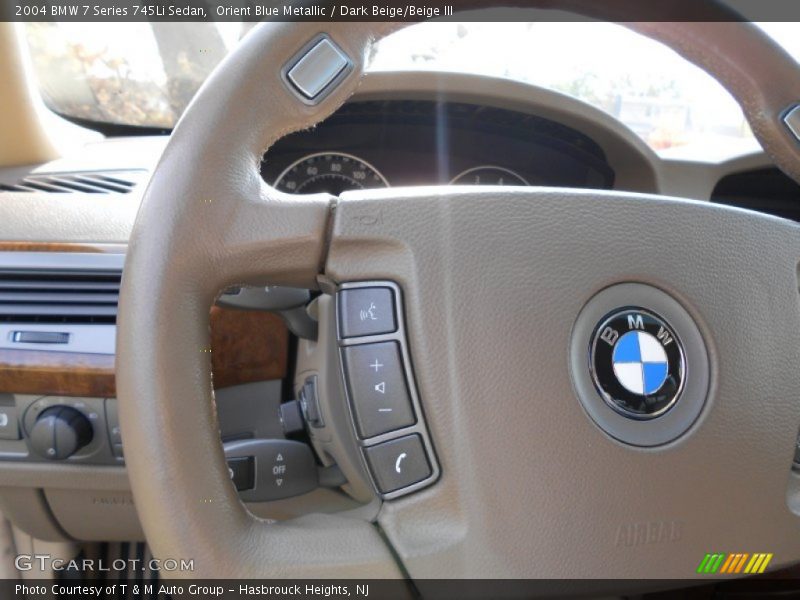 Orient Blue Metallic / Dark Beige/Beige III 2004 BMW 7 Series 745Li Sedan