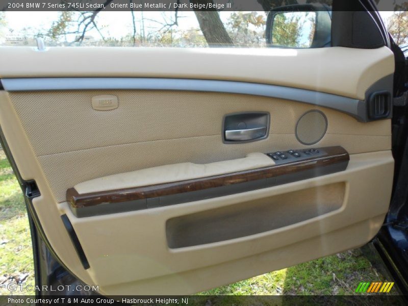 Orient Blue Metallic / Dark Beige/Beige III 2004 BMW 7 Series 745Li Sedan