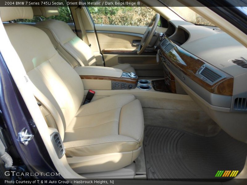 Orient Blue Metallic / Dark Beige/Beige III 2004 BMW 7 Series 745Li Sedan
