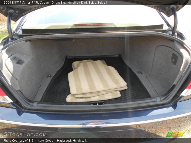 Orient Blue Metallic / Dark Beige/Beige III 2004 BMW 7 Series 745Li Sedan