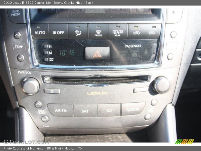 Smoky Granite Mica / Black 2010 Lexus IS 250C Convertible