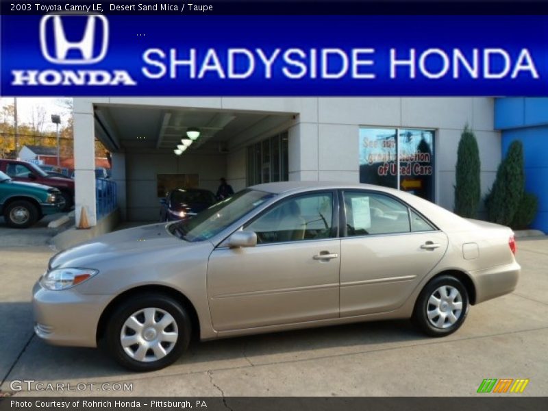 Desert Sand Mica / Taupe 2003 Toyota Camry LE