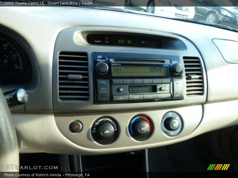 Desert Sand Mica / Taupe 2003 Toyota Camry LE