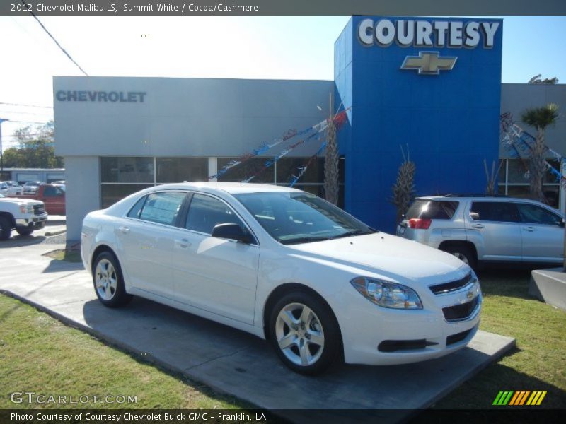 Summit White / Cocoa/Cashmere 2012 Chevrolet Malibu LS