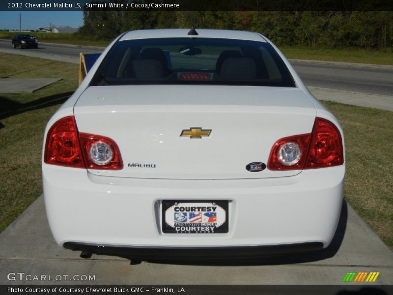 Summit White / Cocoa/Cashmere 2012 Chevrolet Malibu LS