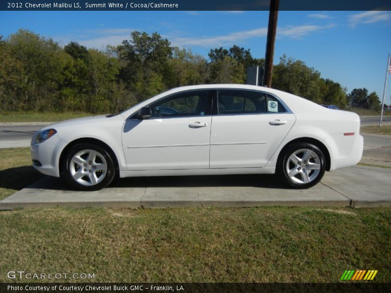 Summit White / Cocoa/Cashmere 2012 Chevrolet Malibu LS