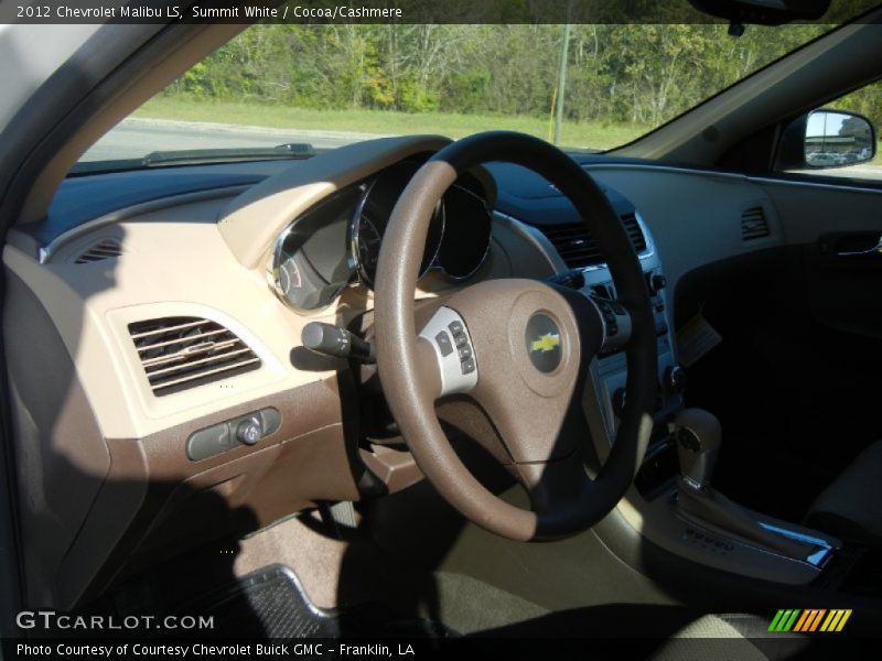 Summit White / Cocoa/Cashmere 2012 Chevrolet Malibu LS