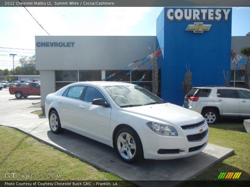 Summit White / Cocoa/Cashmere 2012 Chevrolet Malibu LS