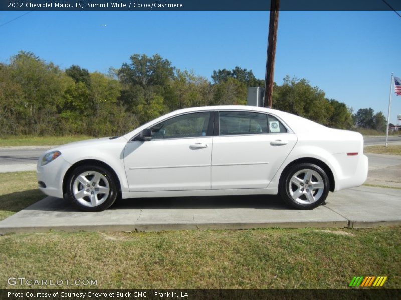 Summit White / Cocoa/Cashmere 2012 Chevrolet Malibu LS