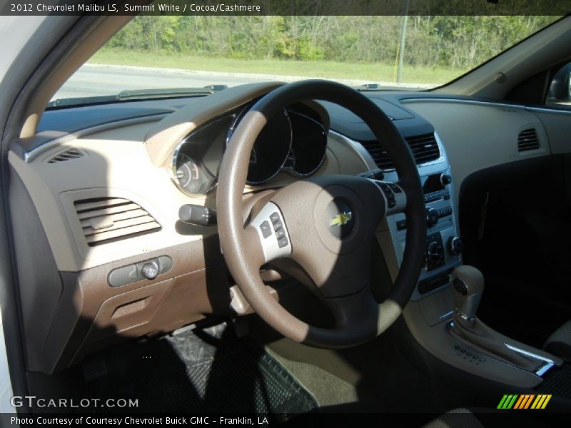Summit White / Cocoa/Cashmere 2012 Chevrolet Malibu LS