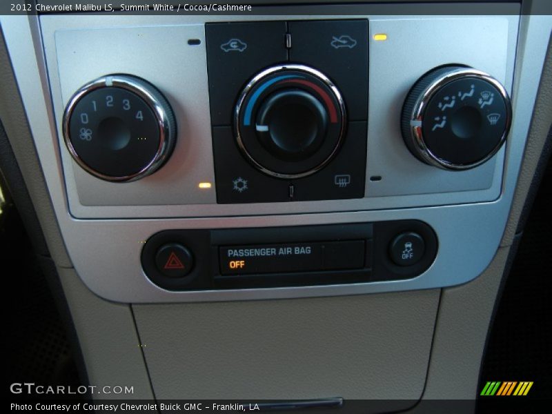 Summit White / Cocoa/Cashmere 2012 Chevrolet Malibu LS
