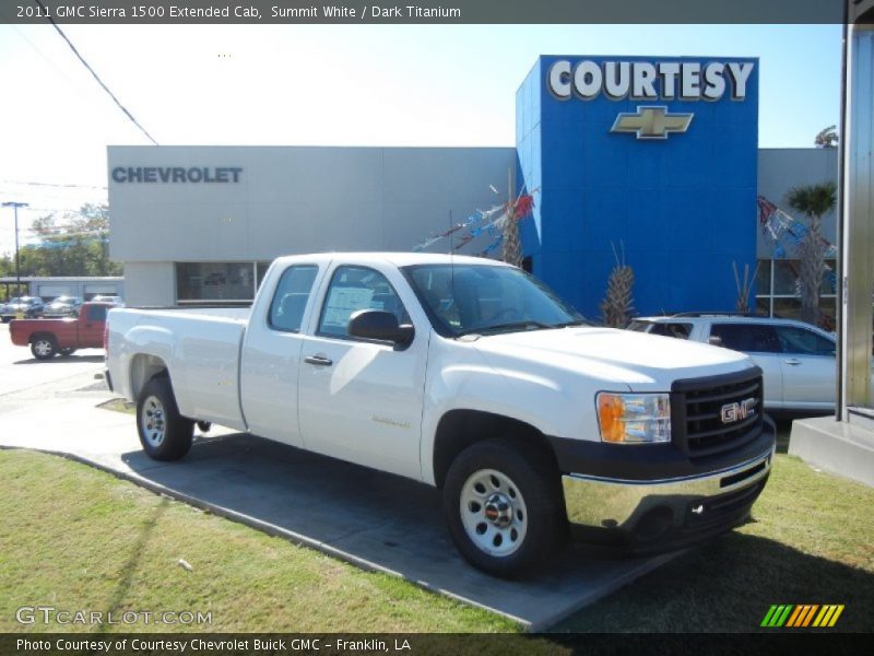 Summit White / Dark Titanium 2011 GMC Sierra 1500 Extended Cab