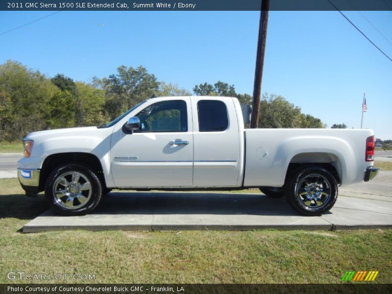 Summit White / Ebony 2011 GMC Sierra 1500 SLE Extended Cab