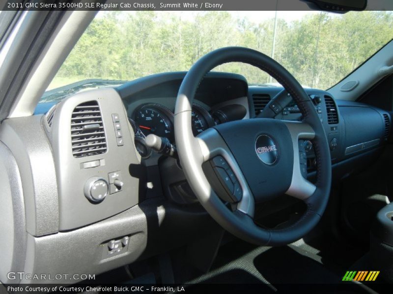 Summit White / Ebony 2011 GMC Sierra 3500HD SLE Regular Cab Chassis