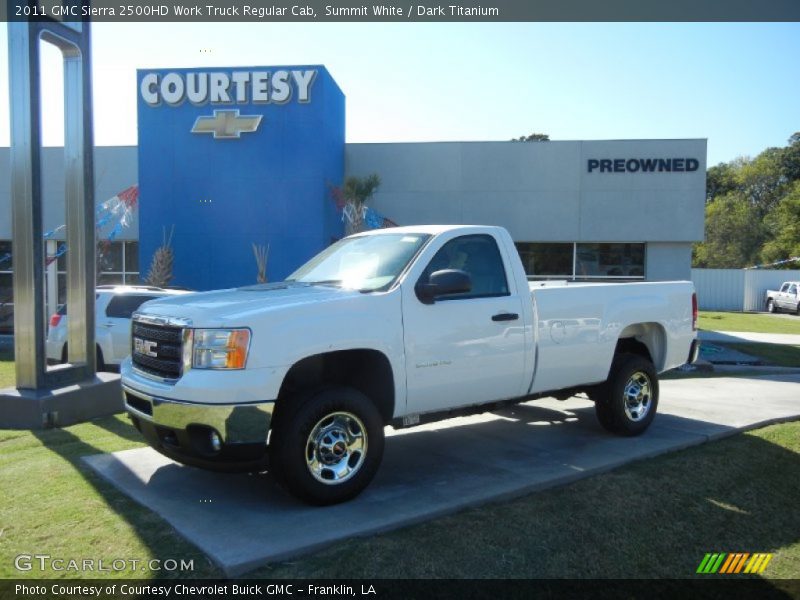 Summit White / Dark Titanium 2011 GMC Sierra 2500HD Work Truck Regular Cab