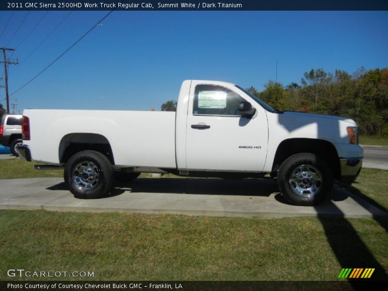 Summit White / Dark Titanium 2011 GMC Sierra 2500HD Work Truck Regular Cab