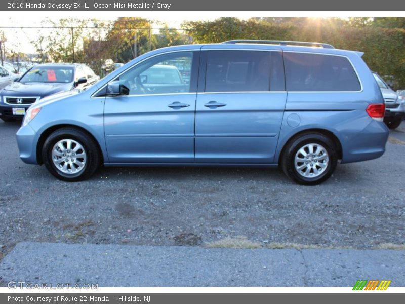 Ocean Mist Metallic / Gray 2010 Honda Odyssey EX-L