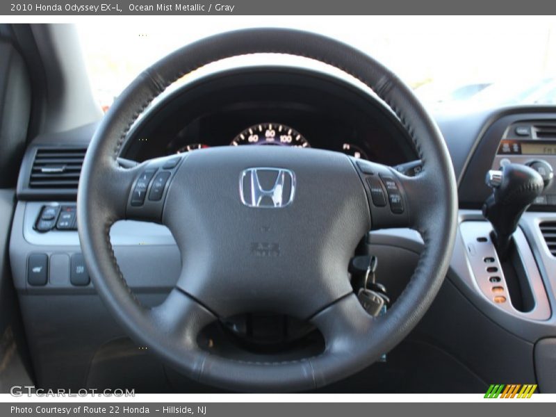 Ocean Mist Metallic / Gray 2010 Honda Odyssey EX-L
