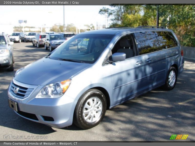 Ocean Mist Metallic / Gray 2009 Honda Odyssey EX