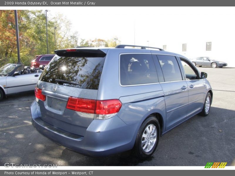 Ocean Mist Metallic / Gray 2009 Honda Odyssey EX