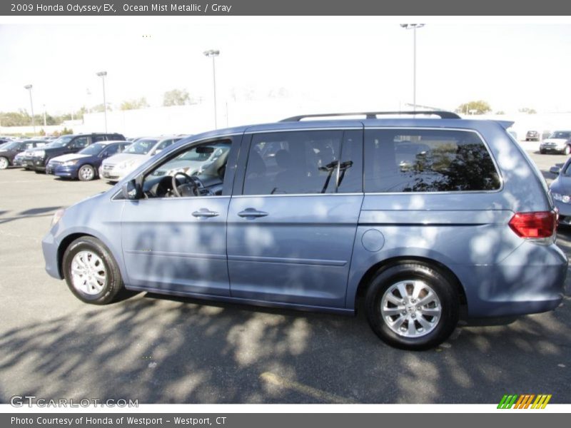 Ocean Mist Metallic / Gray 2009 Honda Odyssey EX