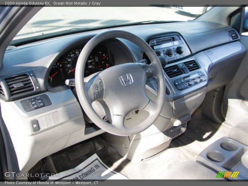 Ocean Mist Metallic / Gray 2009 Honda Odyssey EX