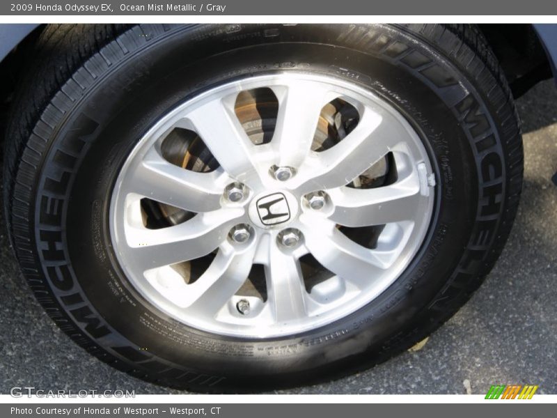 Ocean Mist Metallic / Gray 2009 Honda Odyssey EX